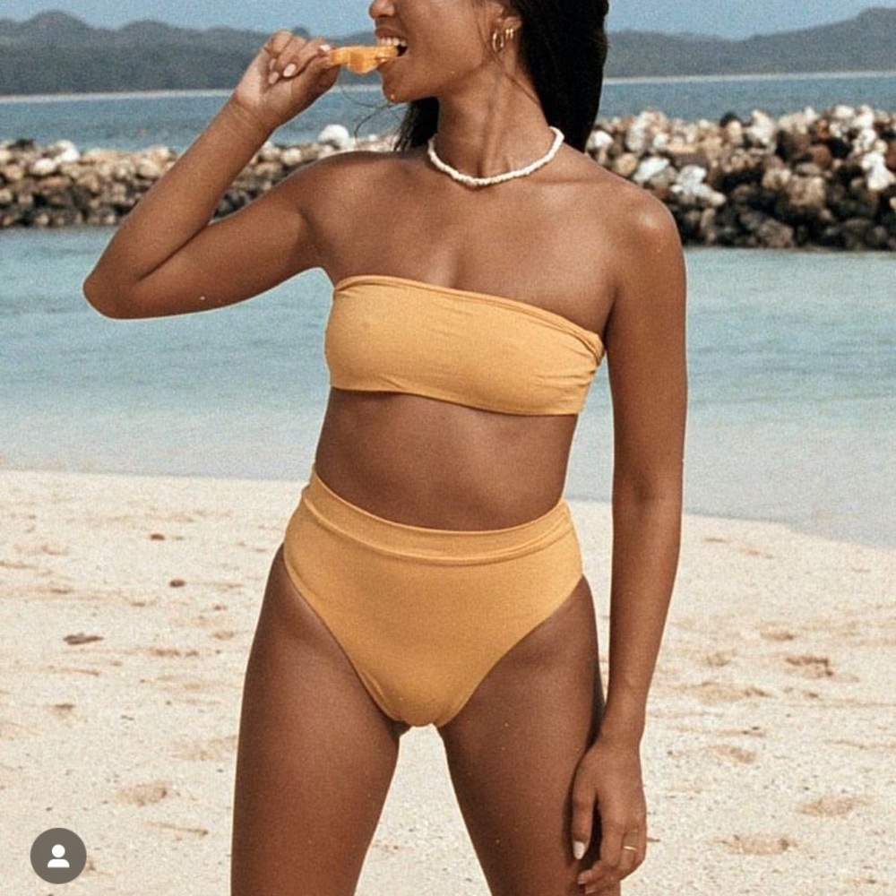 Toast Swim high waist Bandeau Bikini Set - Panama - Size Small